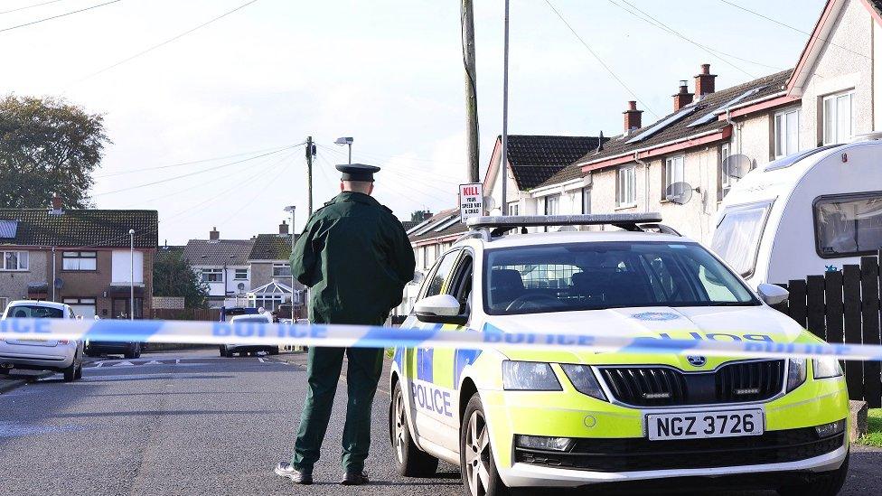 Police in Craighill, Antrim