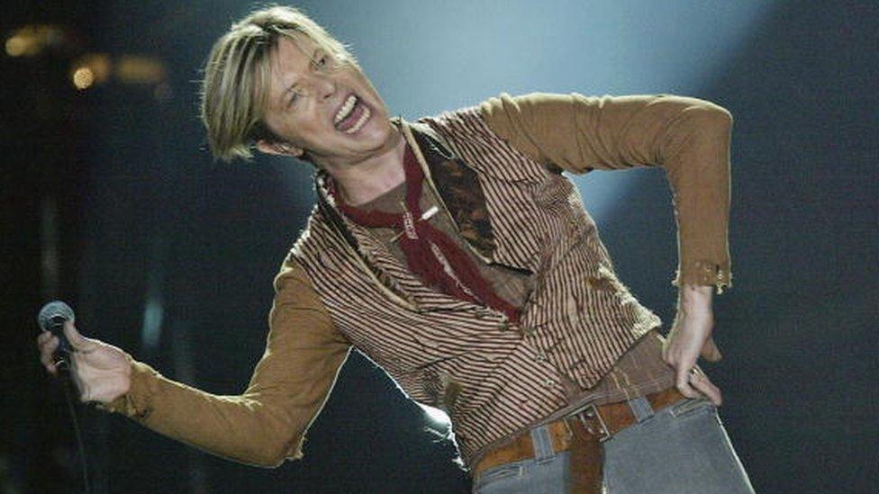 David Bowie performing