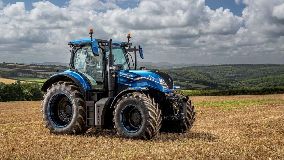 New Holland T7 tractor in a field