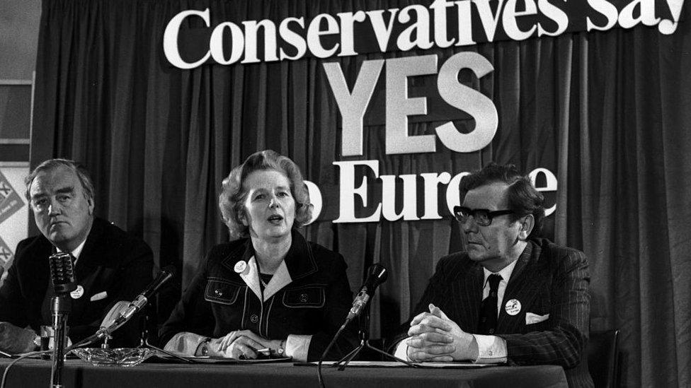 Margaret-Thatcher-at-a-Referendum-conference.