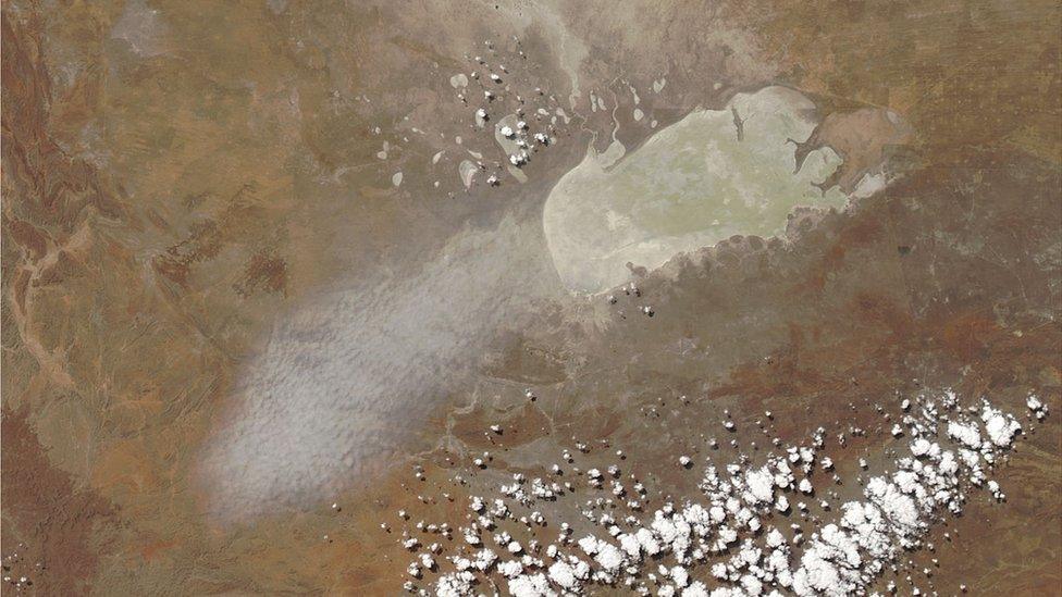 Dust from Etosha - satellite picture