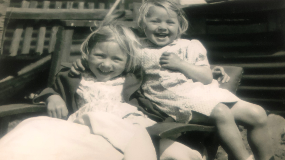 Carol Norden and her sister as children