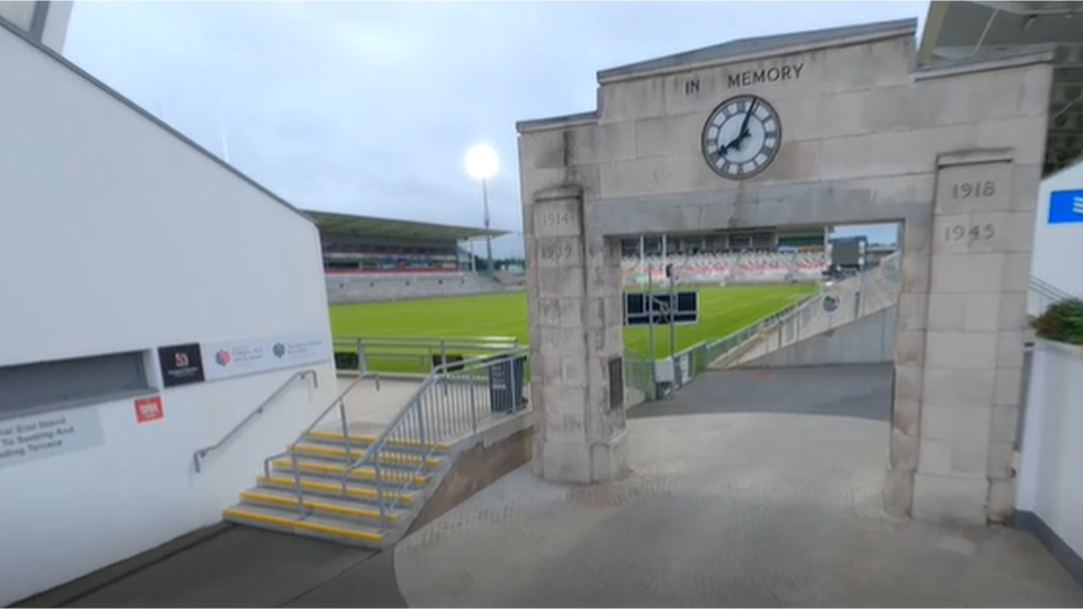 The war memorial at Kingspan Stadium