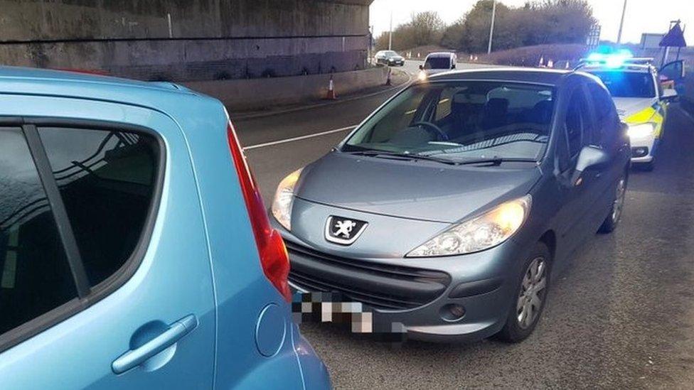 Crash on the M1 junction 25