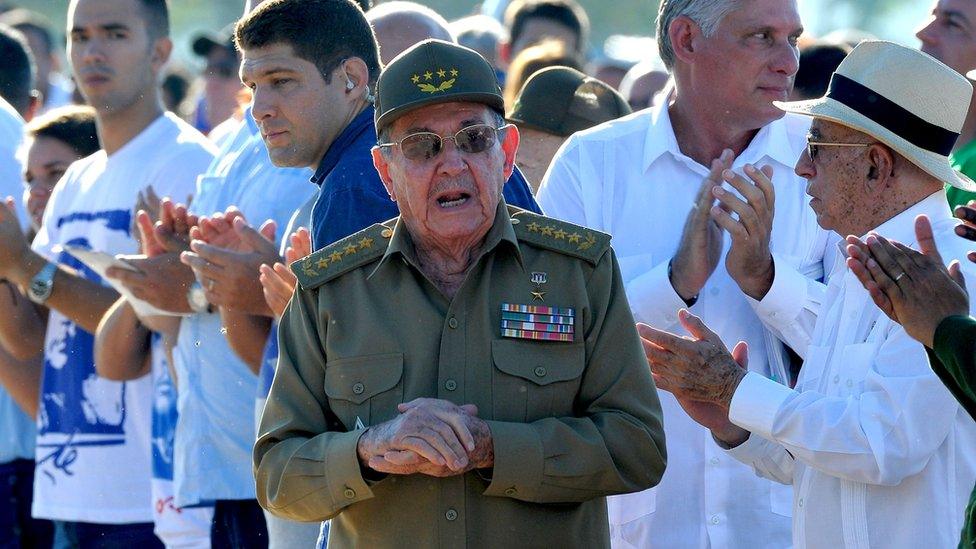 Cuban President Raúl Castro at the ceremony