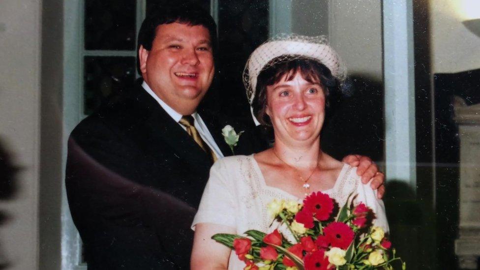 Stephen and Tina Gale on their wedding day