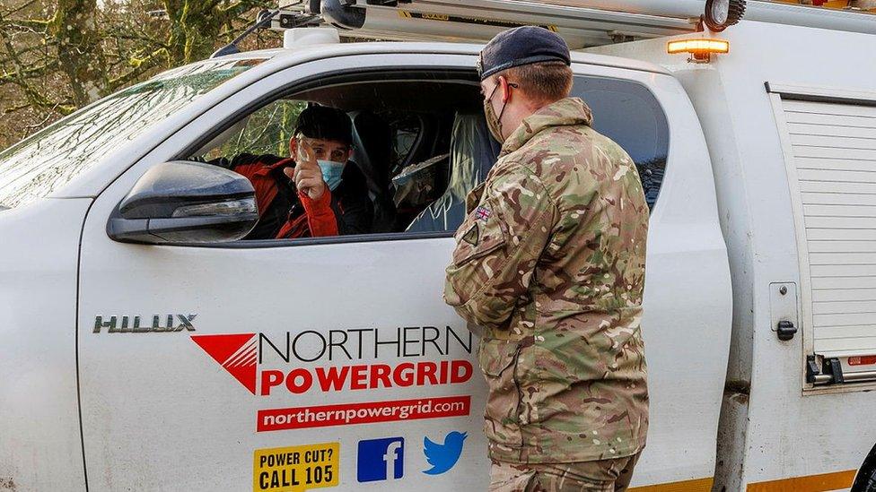 Northern Powergrid with a member of the Army