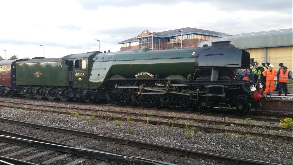 Flying Scotsman at Gloucester Station