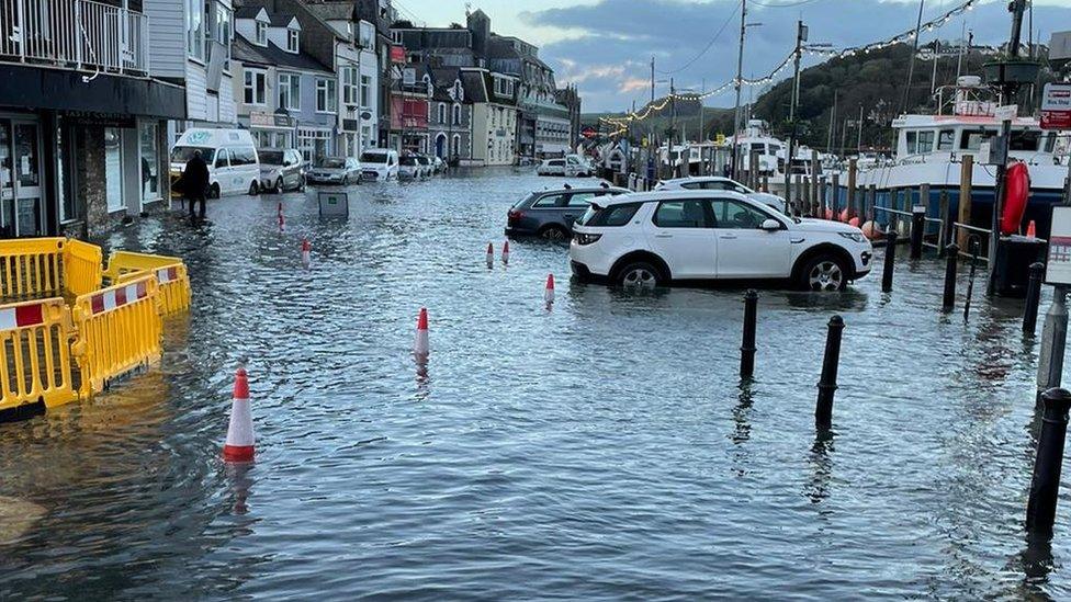 Flooding in Looe