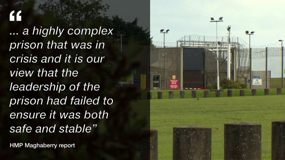 Inspectors said the prison leadership failed to ensure it was both safe and stable