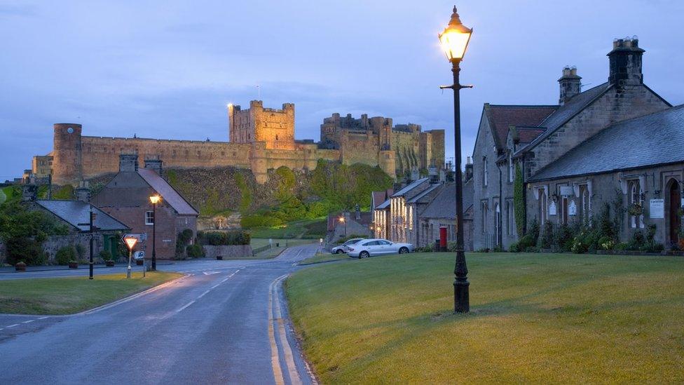 Bamburgh Castle in Northumberland