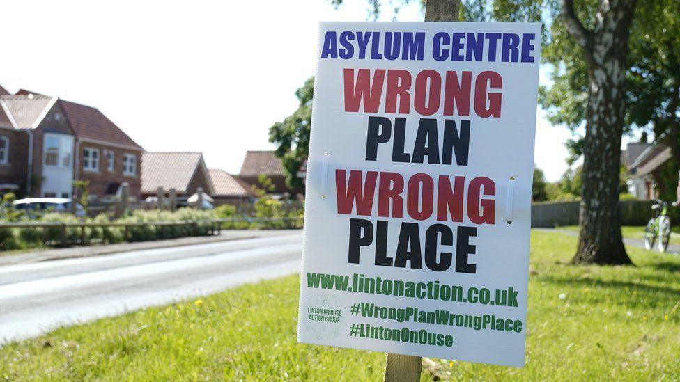 A campaign sign in Linton-on-Ouse