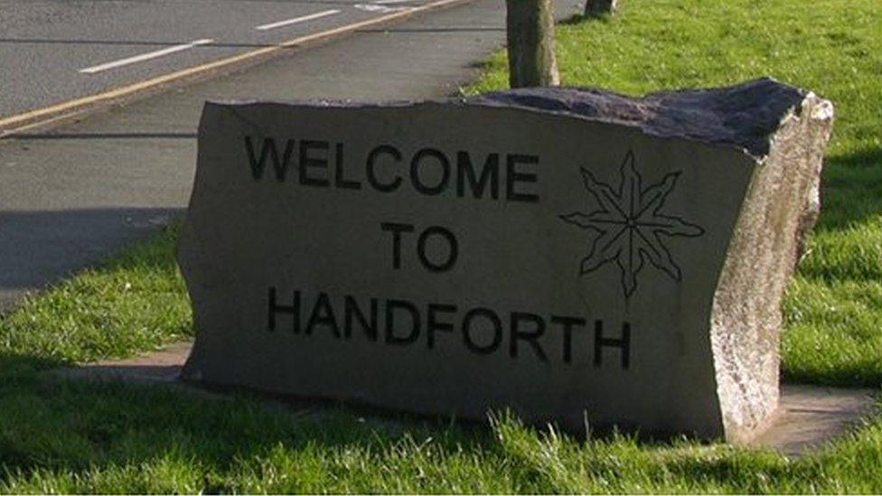 Welcome to Handforth sign