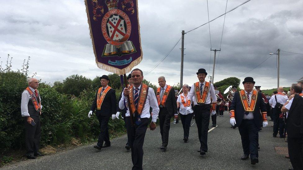 Thousands of Orangemen from the Republic and Northern Ireland are taking part in the day's events