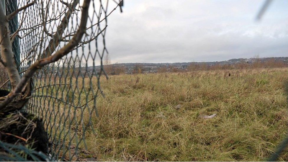 Derelict site of the former factory