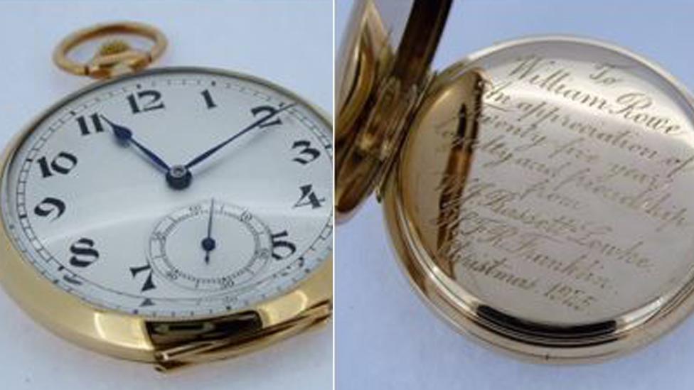 Stolen gold pocket watch