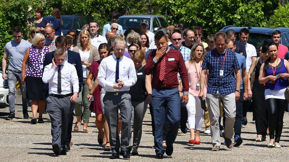 TUI staff observe silence