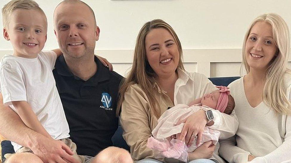 Camdyn, Stuart, Ami and Connie Geddes with Jennifer Halliday