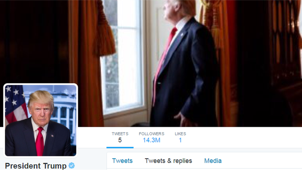 The new @Potus account