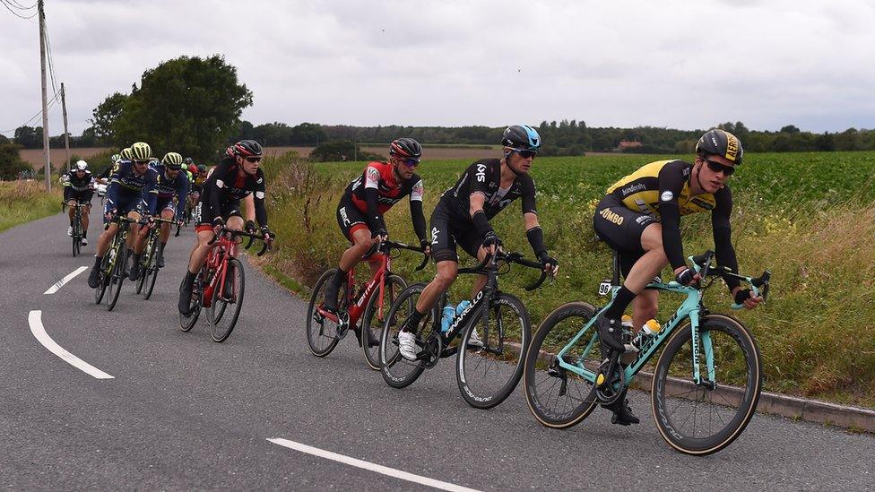 Men's Tour of Britain race in Suffolk in 2017