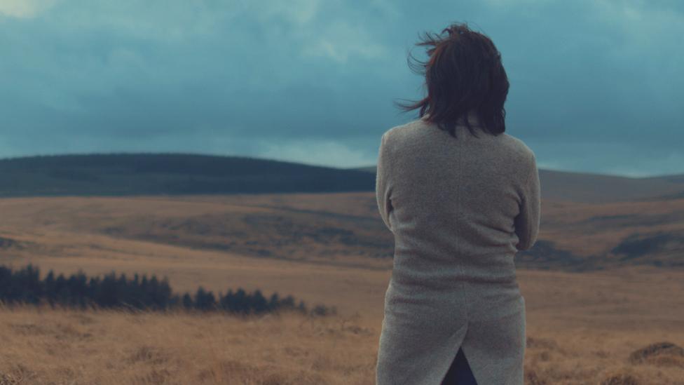 woman in countryside