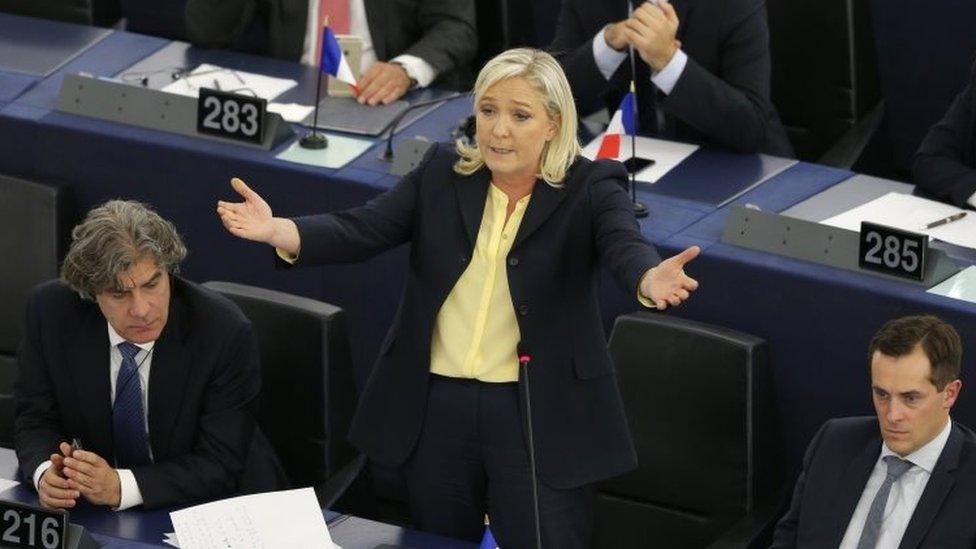 Marine Le Pen at the European Parliament (07 October 2015)