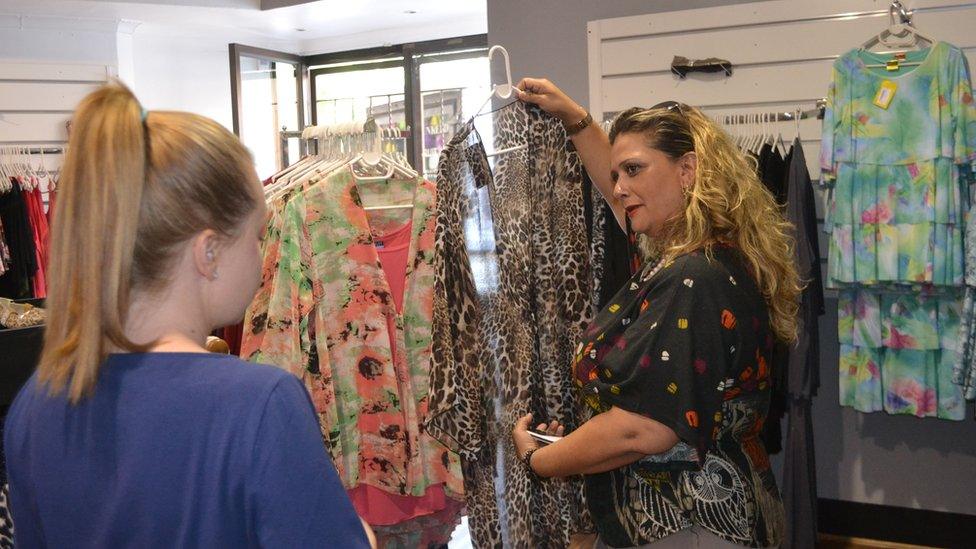 A shopper at Hayley Joy's boutique in Johannesburg