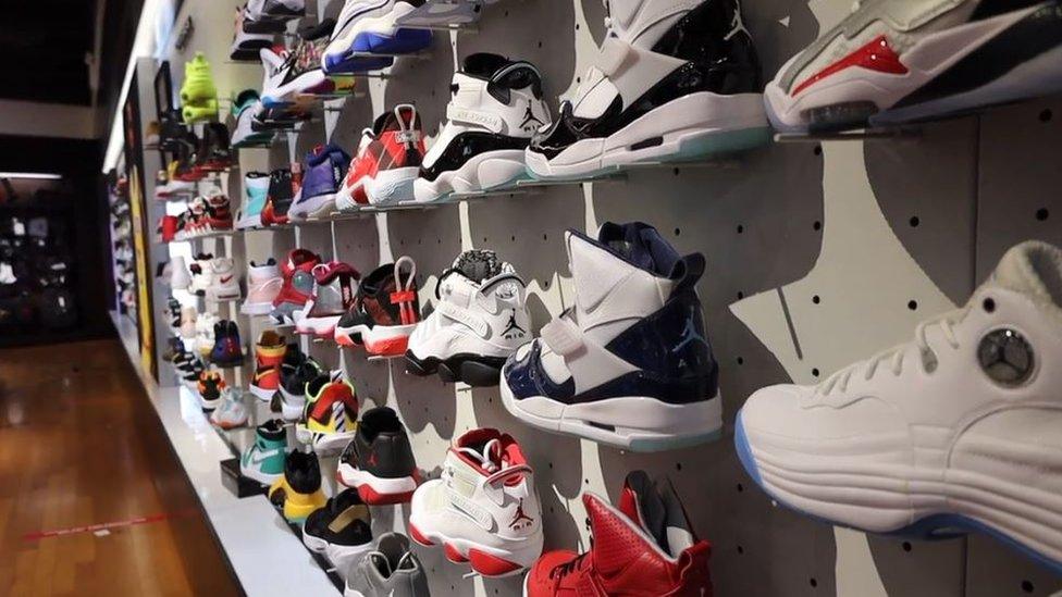 Air Jordan trainers for sale in the Foot Locker 1460 Broadway store