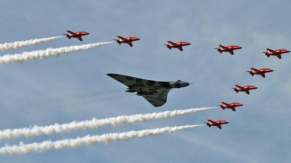 Vulcan fly past