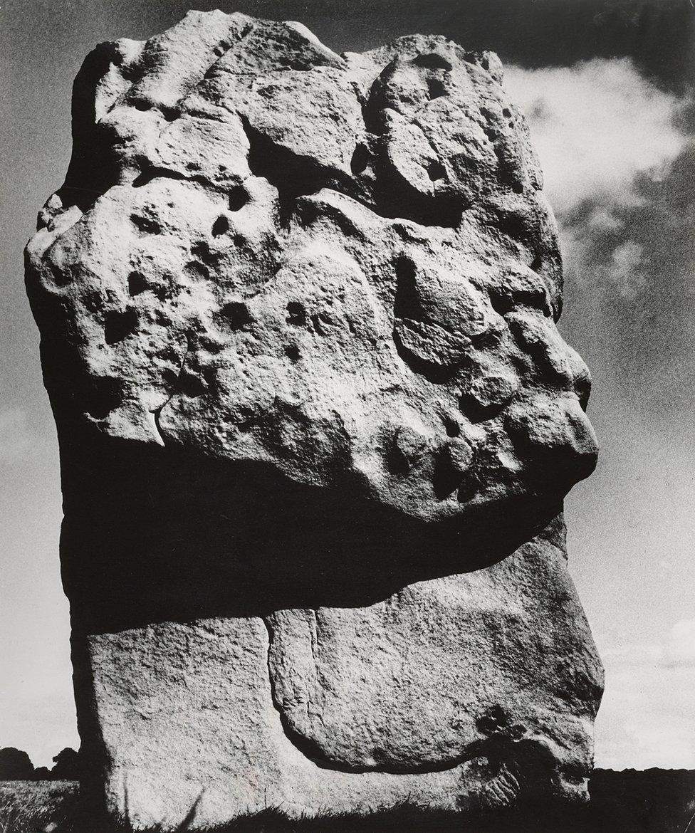 A photograph of a rock at Avebury