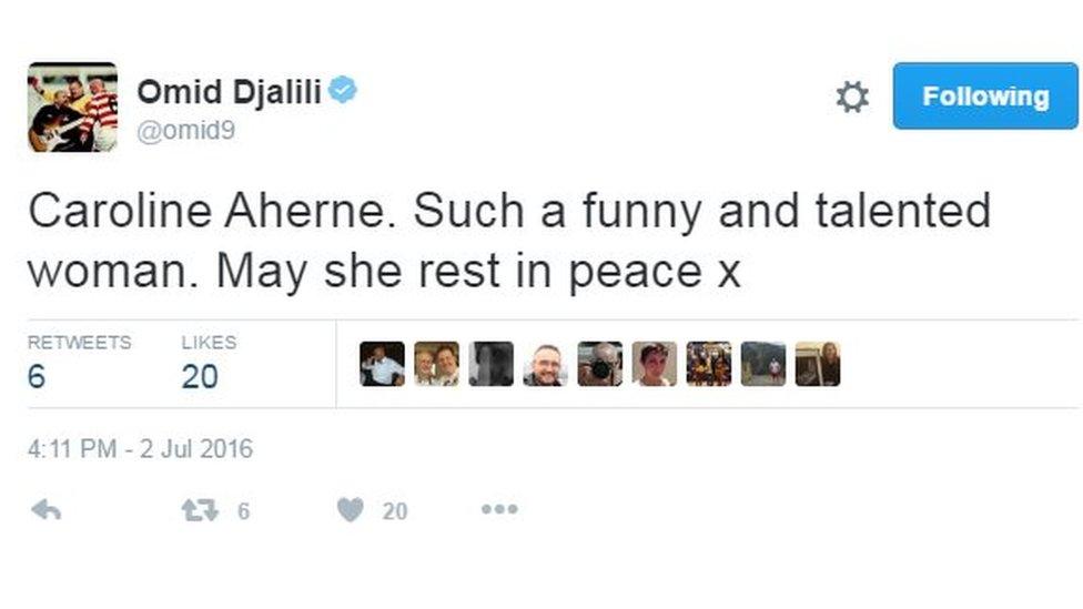 Caroline Aherne. Such a funny and talented woman. May she rest in peace x