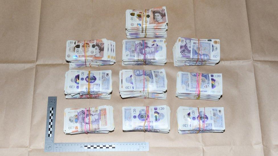 Money seized by police