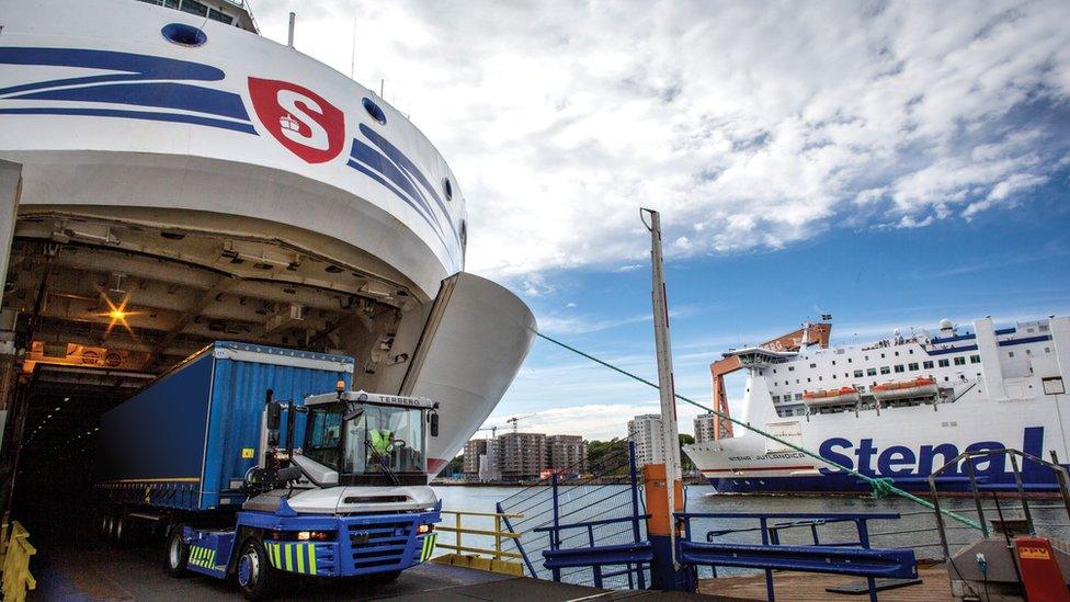 Stena ferries in dock