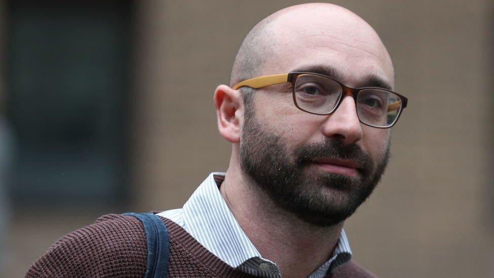 Carlo Palombo outside Southwark Crown Court on 11 April 2018