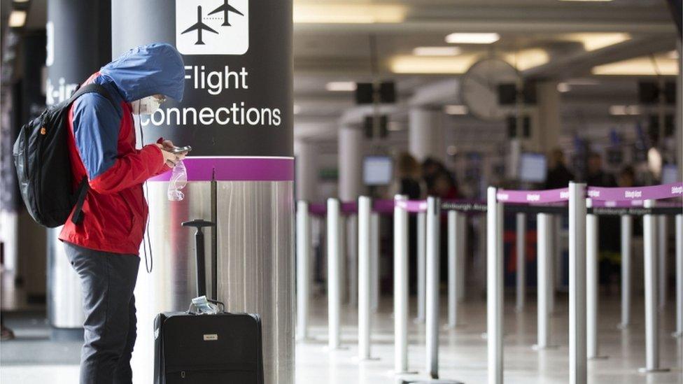 Passenger at Edinburgh Airport