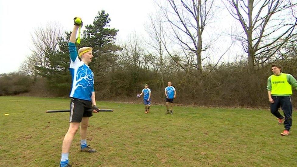 Warwick Quidditch Club in training