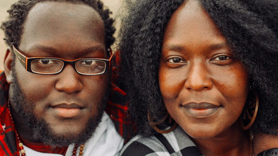 Zaire Goodman with his mother