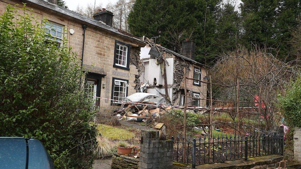 House collapse in Summerseat