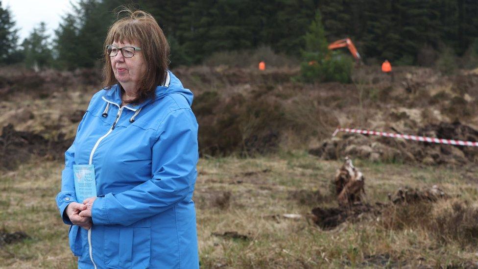 Dympna Kerr at the dig site in April