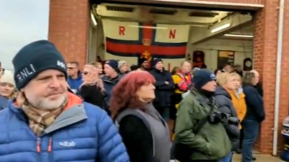 Hundreds turned out on Sunday to honour RNLI manager Steve Medcalf