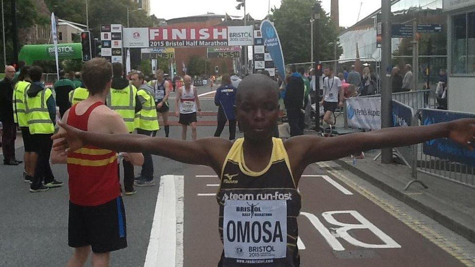 Kenyan Teresiah Omosa (fastest woman at Bristol Half Marathon 2015)