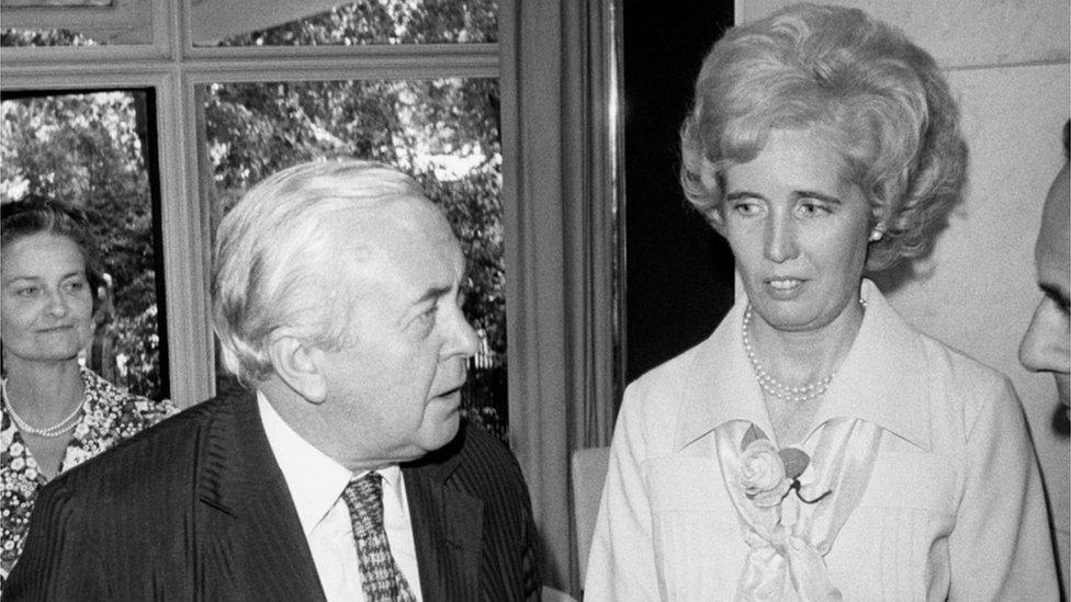 Harold Wilson and Baroness Falkender