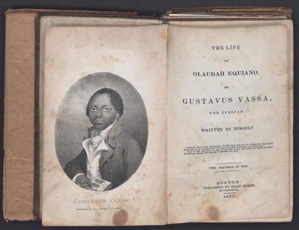 First edition book of The Interesting Narrative of the Life of Olaudah Equiano