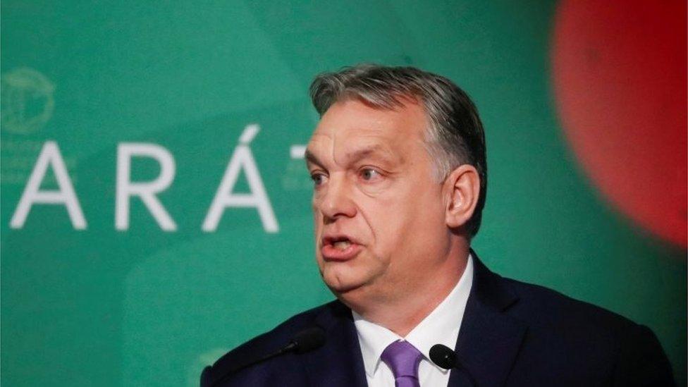 Hungarian Prime Minister Viktor Orban speaks during a business conference in Budapest, Hungary, March 10, 2020