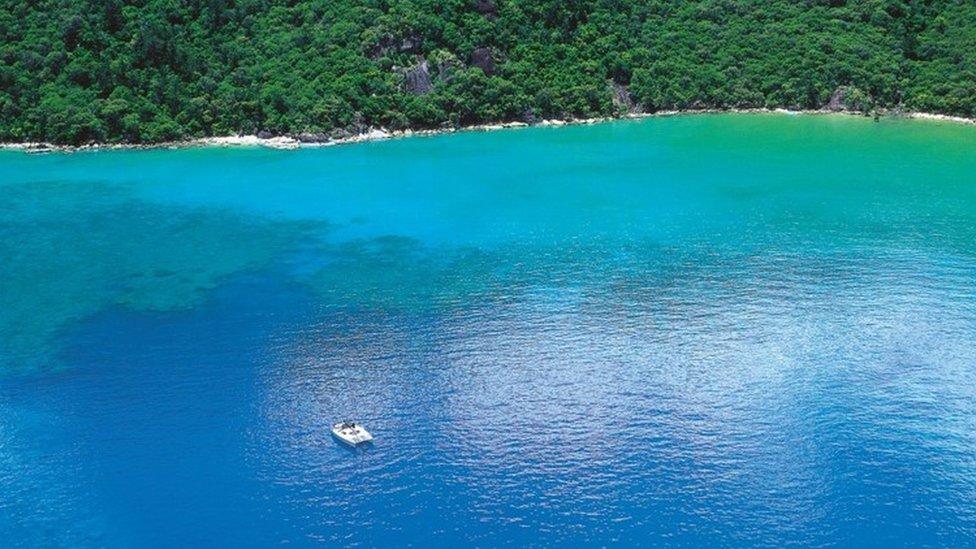 Aerial shot of Cid Harbour