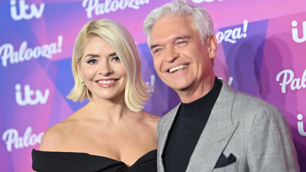 Holly Willoughby and Phillip Schofield attend ITV Palooza! at the Royal Festival Hall on November 23, 2021 in London, Englan