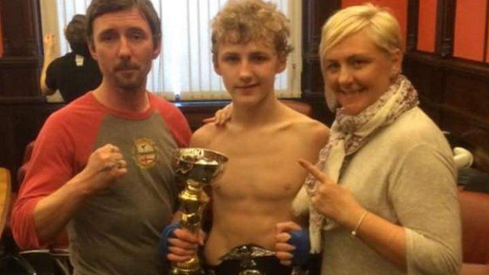 Scott Marsden (centre) has been described as a 'well loved and respected fighter and sportsman'
