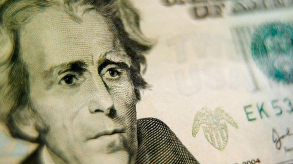 Andrew Jackson on the $20 bill.