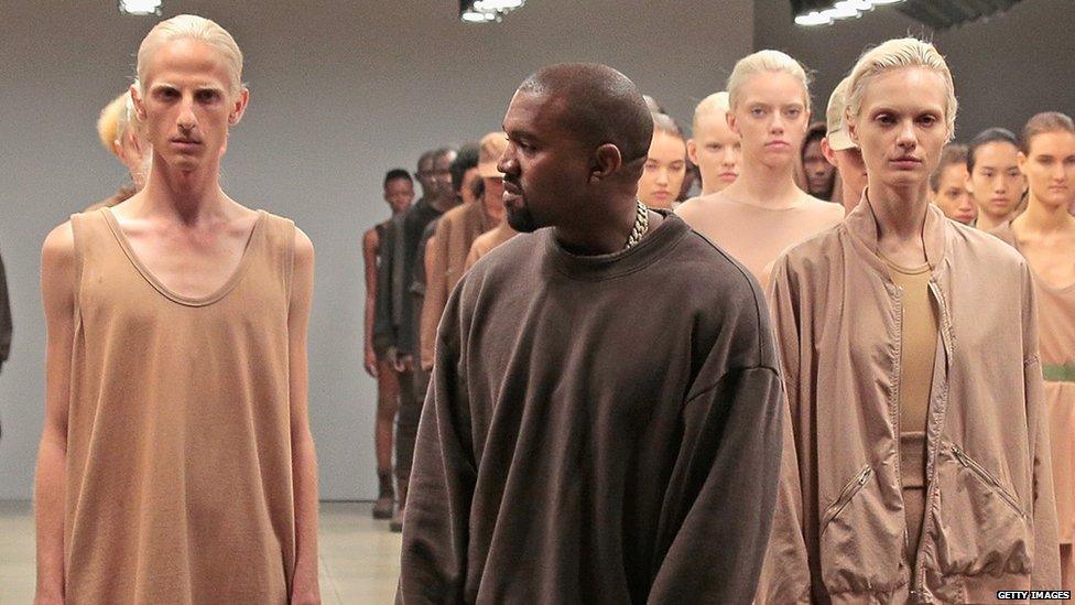 Kanye West at his Yeezy Season 2 fashion show