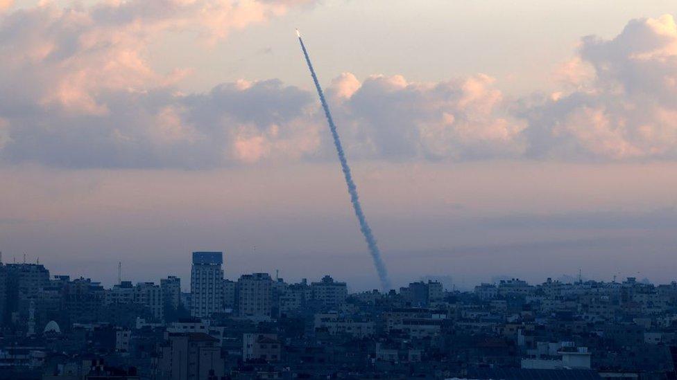 Rocket fired from Gaza City towards Israel